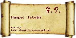Hampel István névjegykártya